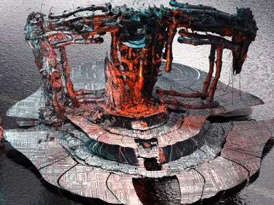 Deep ocean leviathan monster station 3 3D model