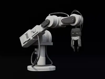 Mechanical arm Low-poly 3D model
