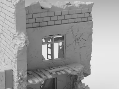 Two surviving walls of the house 3D print model
