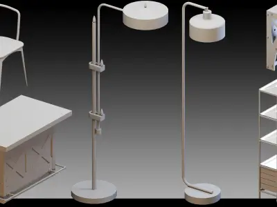 96 Interior Objects- Vol 02- High detail 3d models 3D model