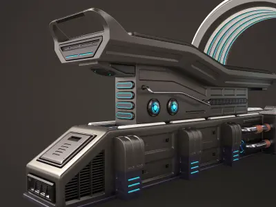 Sci Fi MRI Stylized 3D model