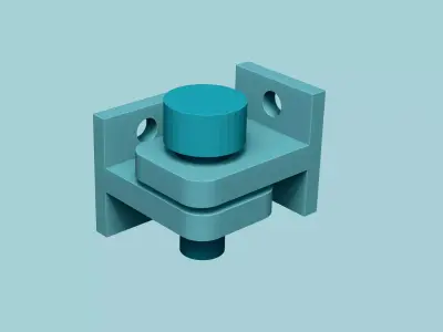 Simple Locker Window Door STL - Lock Set 3D print model