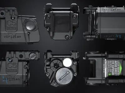 Viridian C5L Laser -  light Low-poly 3D model
