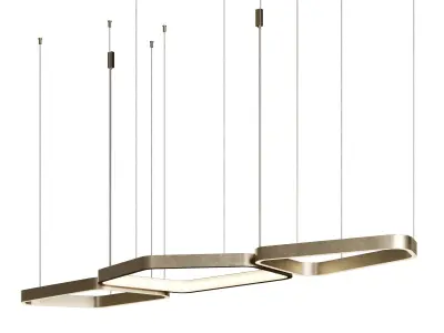 Light Rings Polygonal Evo Low-poly 3D model