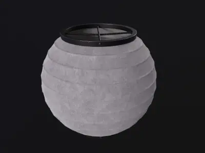Japanese paper lantern Low-poly 3D model purchase
