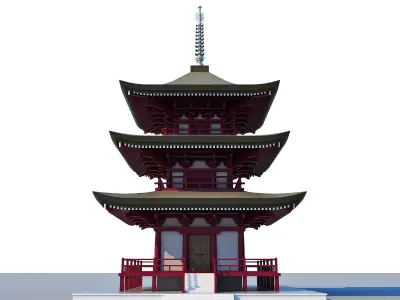 Modern temple 3D model
