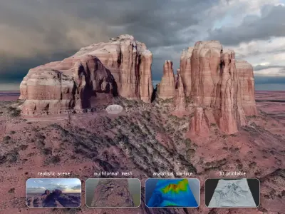 Cathedral Rock Multipurpose Terrain Model 3D model