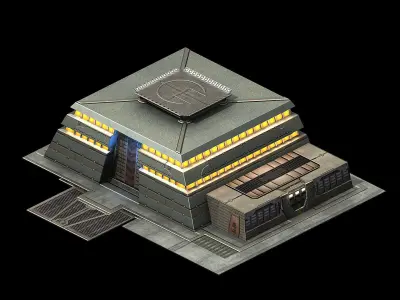 Sci Fi Building-Science Academy 01 3D model