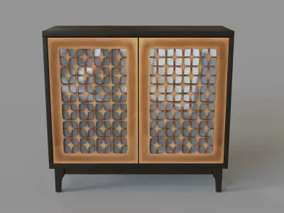 Santo 2 Door Accent Cabinet 3D model