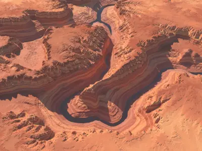 Canyon Landscape 003 3D model