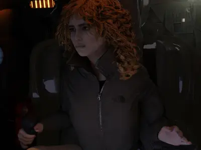 ATLAS  Jennifer Lopez  3D Character on Mech Suit  3D model