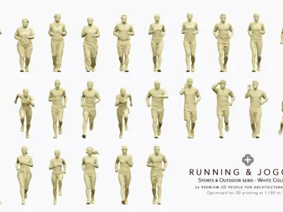 Running and Jogging -  26 Architectural Figures 3D print model