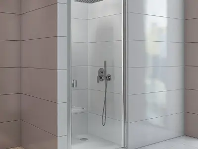 Shower doors Ravak Chrome 3D model