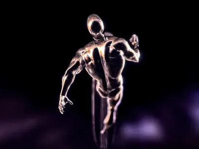 Silver Surfer Low-poly 3D model