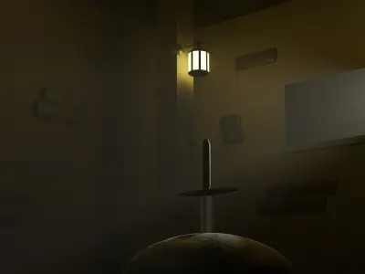 Low Poly dark dungeons room Free low-poly 3D model