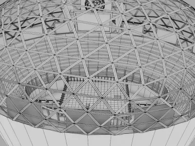 Futuristic Gladiators Arena Low-poly 3D model