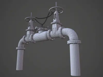 Backflow Prevention Device  - Utilities - Environment asset Low-poly 3D model