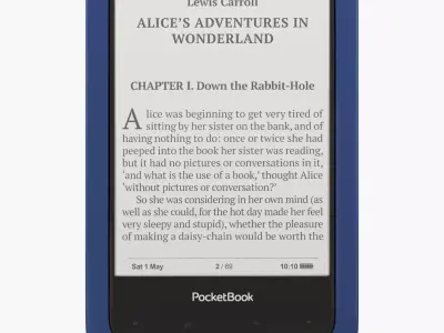 PocketBook 640 Aqua e-reader Low-poly 3D model