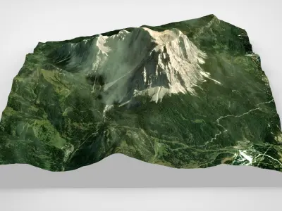 Mountain landscape Pelmo Venice Italy 3D model