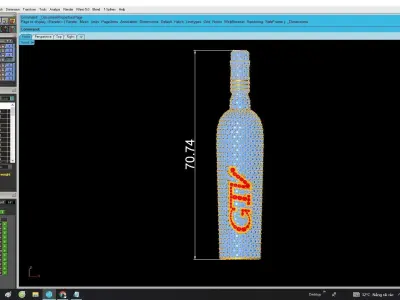 Luxury Diamond Bottle Pendant 3D Jewelry Model 7031 3D print model