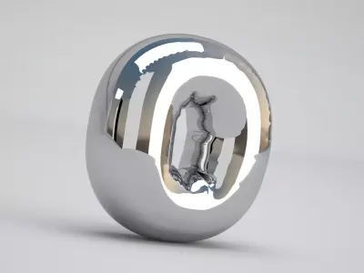 O Balloon Silver 3D model