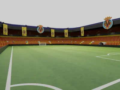 Villarreal Football Stadium Low-poly 3D model