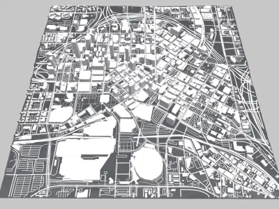 Cityscape Atlanta Georgia USA 3D model