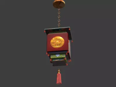 Chinese Palace Lantern  Low-poly 3D model