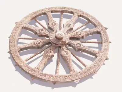 Simplified Konark Wheel - Ready for 3D Printing 3D print model