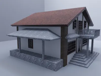 Two story residence 3D model