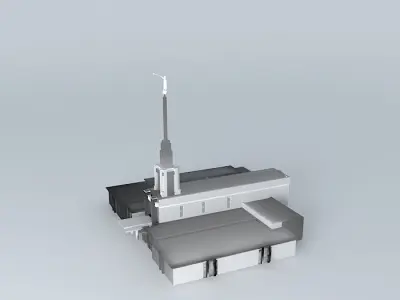 LDS, Templo Mormon, Santiago, Chile, 24 th, Operating temple. Free 3D model