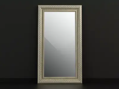 Carved frame floor mirror 3D model