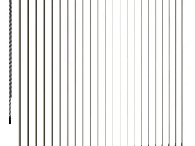 Vertical Blinds Set Low-poly 3D model