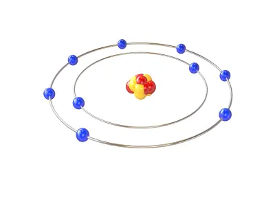 Fluorine Chemical Element v1 001 Low-poly 3D model