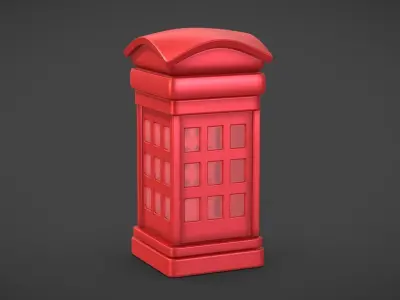 London booth red telephone 3D model