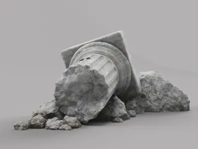 Damaged Pillar 3D model