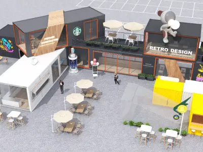 container revamped commercial street 3D model