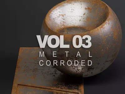 Metal vol03 Corroded 8K Seamless PBR Materials Texture