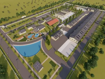 Industrial Factory-Factory building 3D model