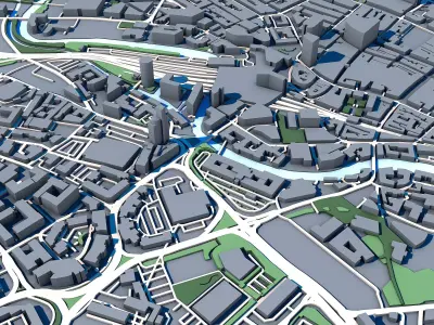 City Central Leeds Building Office Architecture Wellington  3D model