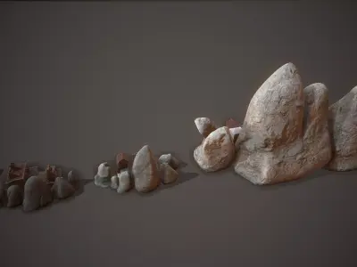 Roman-greek-medieval Mines Pack Low-poly 3D model