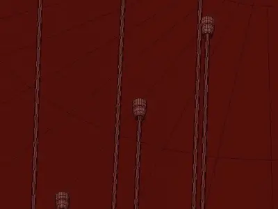 Cameron led spiral chandelier 3D model