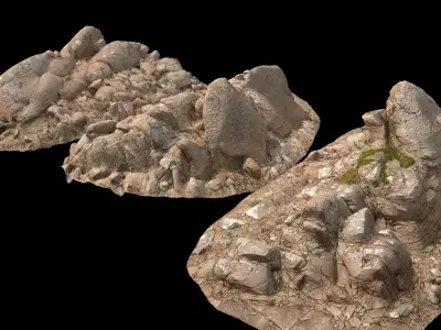 Parts Cluster Sandstone01 3D model