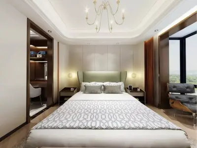 Simple and cozy bedroom Vray 3D model a9 3D model