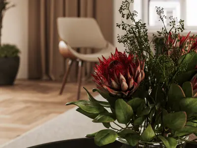 Modern classic interior 3D model