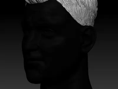 Haircut male sculpt human anatomy fantasy face scifi  3D model