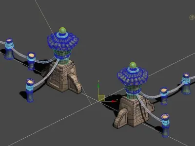 Cartoon world - ears of monkey light 3D model