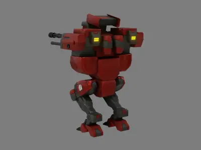 SF Light Weight Mech - Low Poly - Game Ready - PBR Low-poly 3D model