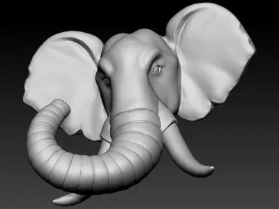 Elephant Head 3D print model