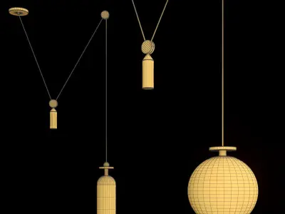 Shape Up Pendant - Globe Cylinder 3D model